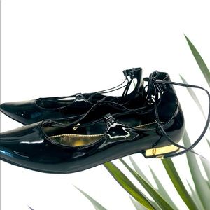 Guess Tie Up Black Flat Sandal